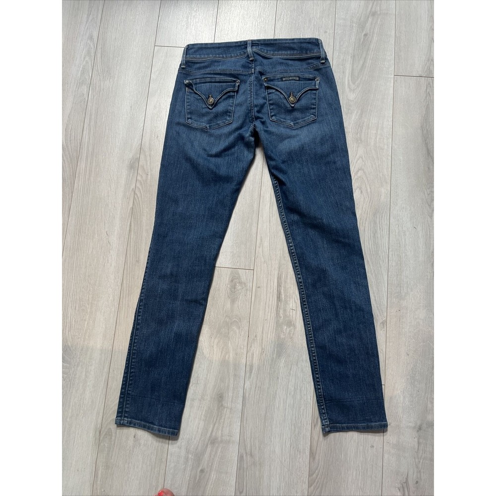 Hudson Womens Collin Mid Rise Skinny Jeans Medium Wash Flap Pocket Sz 28 - Picture 3 of 10